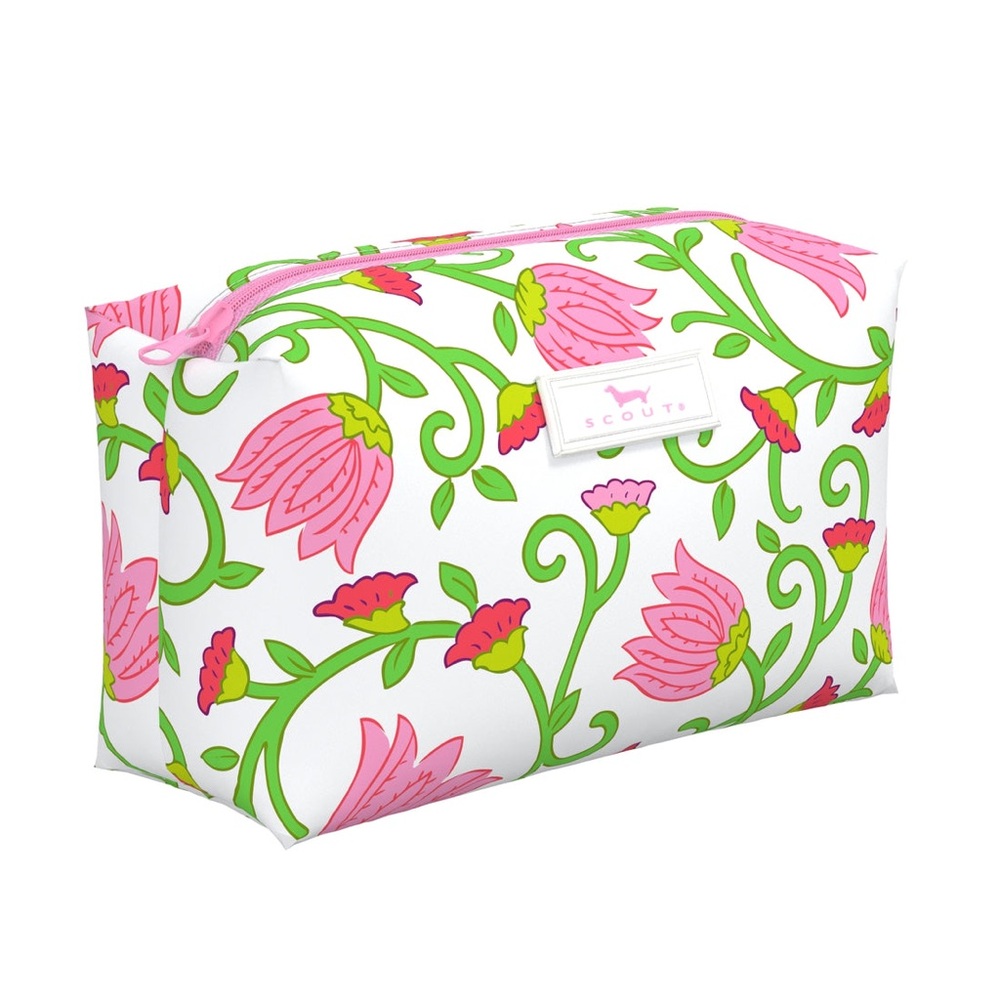 NWT Scout Floral Cosmetic Bag - Pink and Green